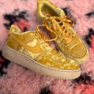 Nike Yellow Velvet Sneakers